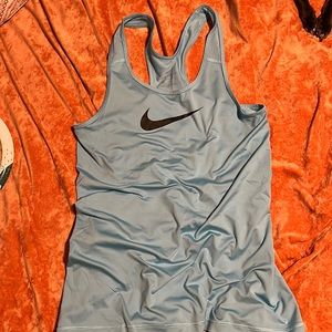 Blue Nike razorback tank top size medium